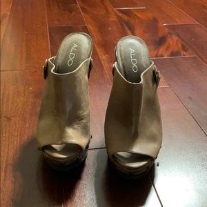 Aldo leather mules
